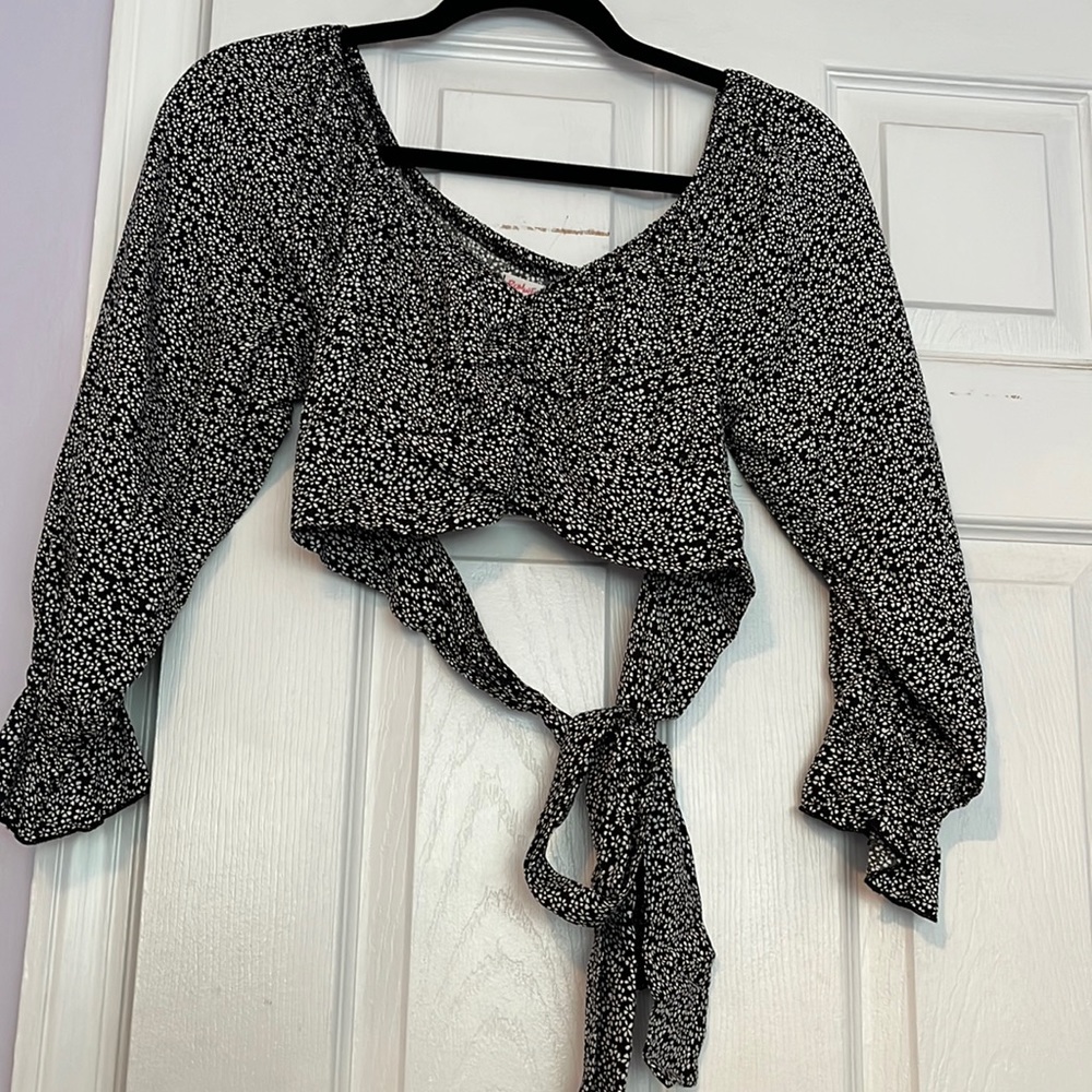 floral crop long sleeve